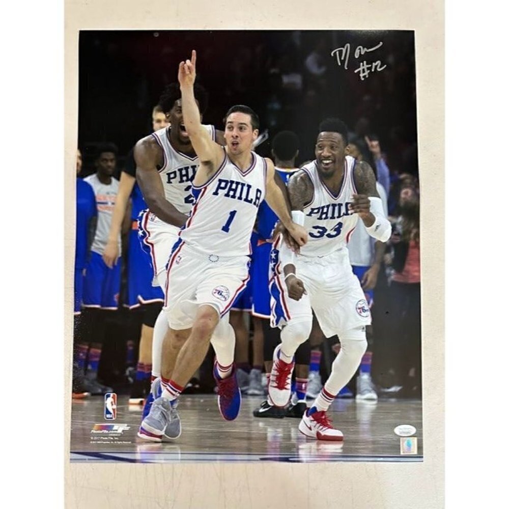 T.J. McConnell signed autographed Philadelphia 76ers 16x20 Photo JSA
